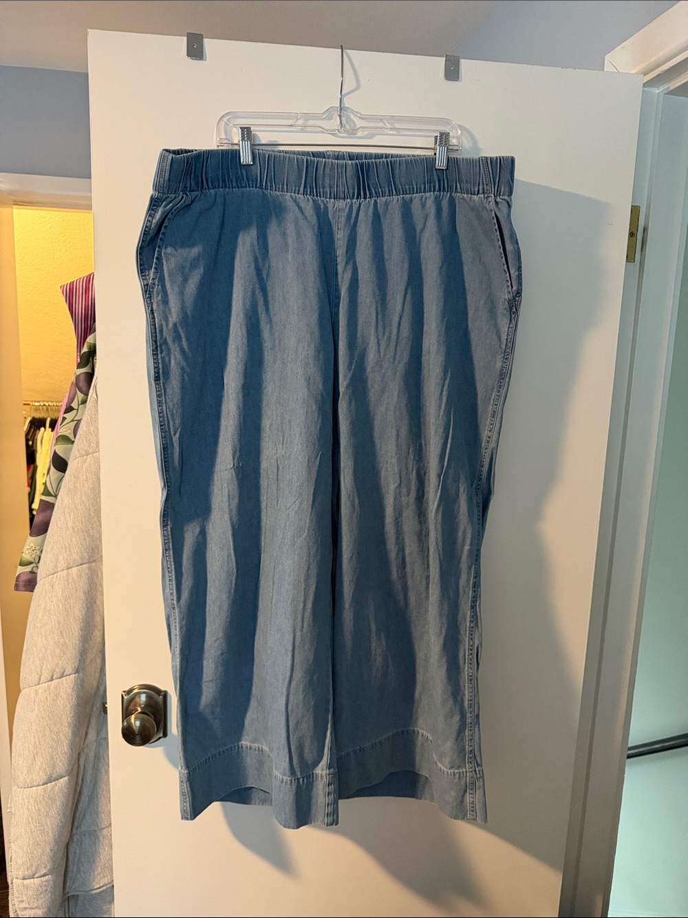 J. Crew Light Blue Chambray Flat Front Pants